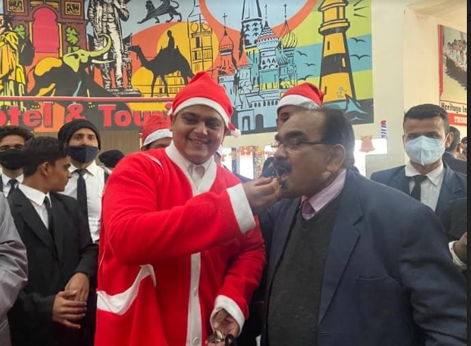 Heritage Institute of Hotel and Tourism Agra 24th Dec 2021 Christmas photo 7